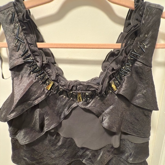 S.L. Fashions Charcoal Dress with Jewel Accents - Picture 5 of 5